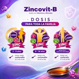 Zincovit-b Sup Alimenticio Vitaminas Minerales Jarabe 200 Ml