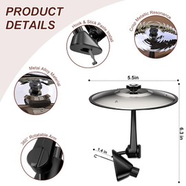 Car Crash Cymbals, Car Drum Air Vent, Hand Drum Percussion Instruments Decoration, Design for Drummers, Music Lovers, Driving Entertainment, Easy Installation for All Types of Vehicles