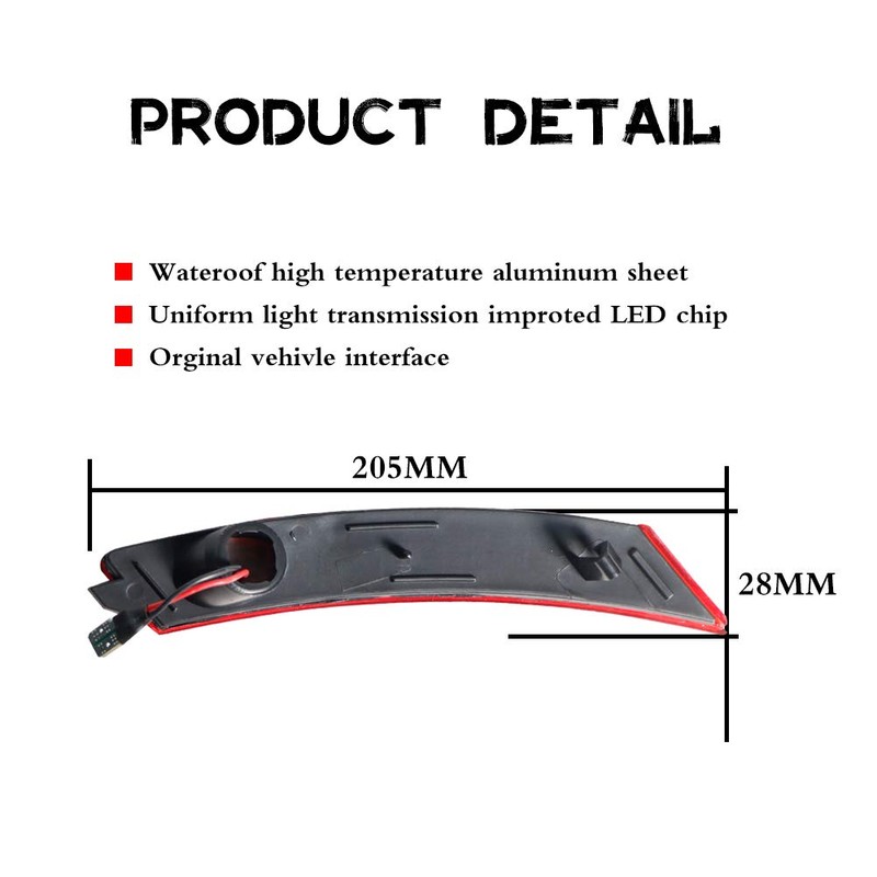 GTINTHEBOX Red Lens Red LED Front Side Marker Lamps Compatible