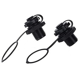 PurYupearl 2Pcs Black Inflatable Boat Spiral Air Plug Replacement Valve Set for Kayaks, Rafts, and Airbeds Custom Kayak Hardware Kayaking