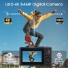 SOPPY 4K Digital Camera with WiFi Transfer, 64MP Vlogging, 18X