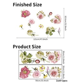 Rose Bud, Wall Sticker, Chrysanthemum, Hydrangea, Wallpaper, Living Room, Bedroom, DIY Sticker, Stylish, Removable Wall Sticker
