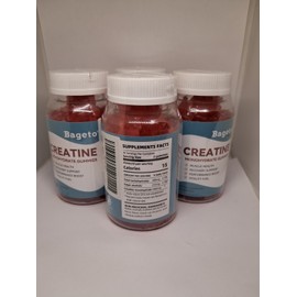 Bageto Lot Of 4 Bageto Creatine Monohydrate Gummies Strawberry 60ct  11/26