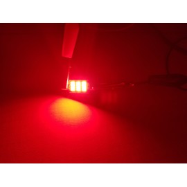 Equinox Global - 2 x Red 36mm Canbus Super Bright LED Bulbs 3423 3425 46413 6418