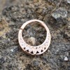 Pierced Owl Rose Gold Plated 316L Stainless Steel Ornate Tribal