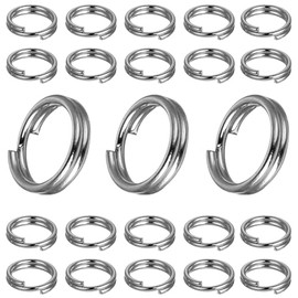 My-Bead Pack of 20 Double Split Rings Diameter 6 mm 925 Sterling Silver Nickel Free Hypoallergenic Spring Rings Jewellery Making DIY