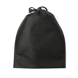 Black Dual Drawstring Non-Woven Pouch Set (20pcs, 20x27cm) 20x27cm
