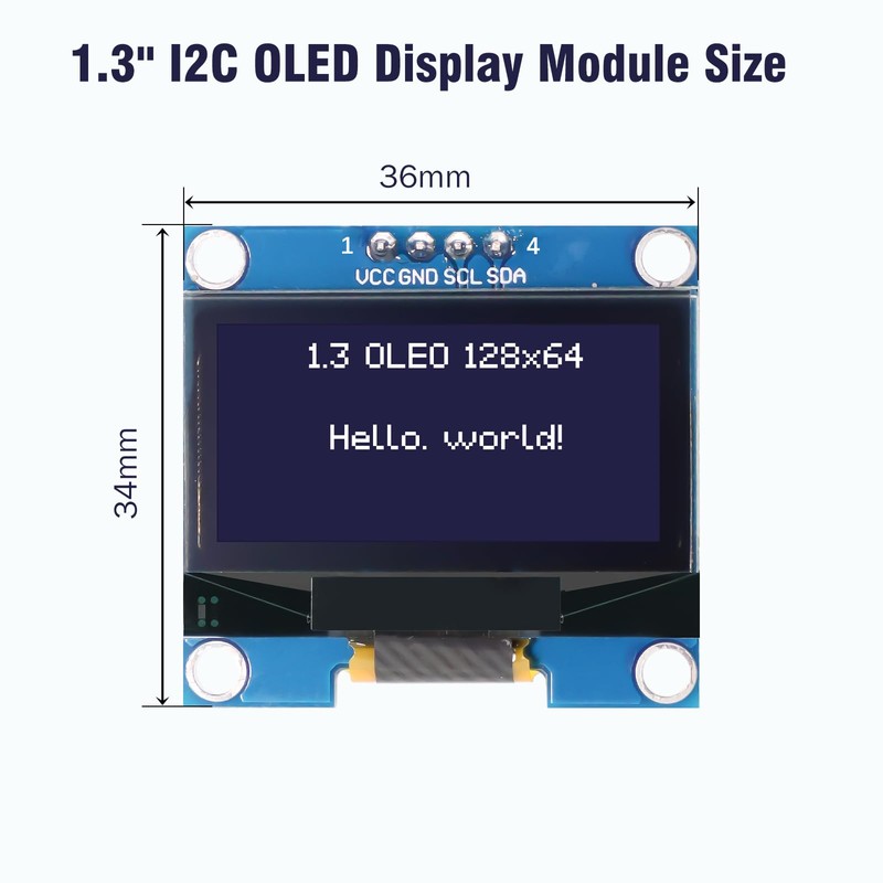 APKLVSR 3 x 1.3 Inch OLED Display I2C 128 x