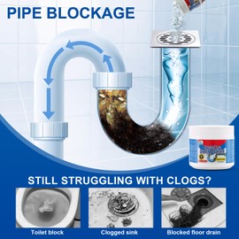 BELL BIRD Drain Opener,Powerful Unclogging,Crystal lye, Sodium hydroxide, Unclog drains, Bathroom sinks, Kitchen sinks, Shower pipes (3 PSC, Gram, 780)