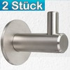 Stahlia 2 Coat Hooks Brushed Stainless Steel Coat Hooks Wall
