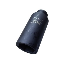 JXHONG 1/2" Drive 1-1/2" Impact Socket, Extra Deep, 6-Point, 4.7" Long, Heat Treated Cr-V Alloy Steel