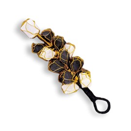 Black Tourmaline Car Hanger, Black Tourmaline Wall Hanger, Selenite Wall Hanging, Car Hanging, Door Hanger, Crystal Tumbled Wall/Door Hanger