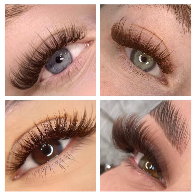 ABONNIE Brown Lash Extensions, Colored lash extensions, 0.07 D Curl