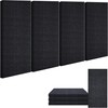 BUBOS 4 PCS Acoustic Panels,24''x12'' Fabric Soundproof Wall Panels,Self-adhesive Sound