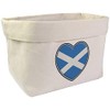 Large 'Scotland Flag Heart' Canvas Organiser/Storage Bag (OR00025487)