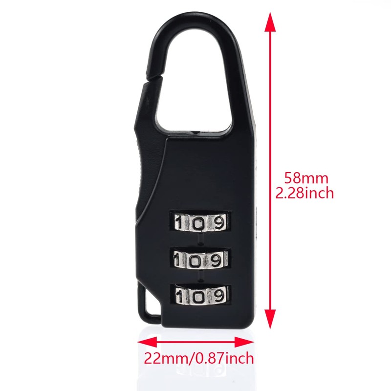 SDTC Tech 5 PCS Combination Luggage Lock Password Security Padlock