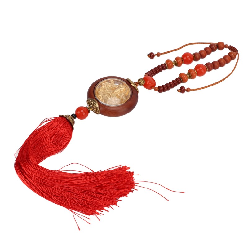 Buddha Decor Rosewood Statue Pendant Lucky Car Interior Decoration for