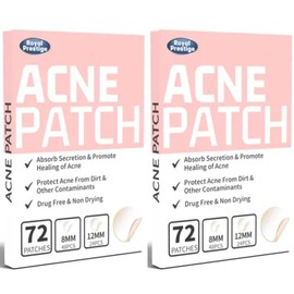 144 Parches para acné. Parches hidrocoloides absorbentes para tratar la erupción de acné y espinillas para el cuidado de la piel. Funciona para todo tipo de piel. Acne patches. (144 Parches para acné - 2 PACK)