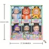 Cute Animal Series Simulation Reborn Baby Doll, 6 Counts Cute Animal