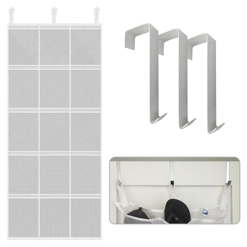 Cruise On Large Mesh Over-the-Door Organizer, 15-Pocket Hanging Storage for