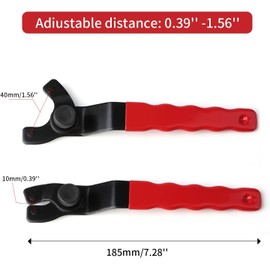 Golden Pearl Pin Spanner,Spanner Wrench for Grinder,Adjustable Pin Wrench for Angle Grinder Machine(Red)