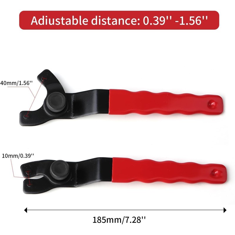 Golden Pearl Pin Spanner,Spanner Wrench for Grinder,Adjustable Pin Wrench for