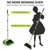 Broom and Dustpan Set, 52-in Long Adjustable Handle Broom Dustpan