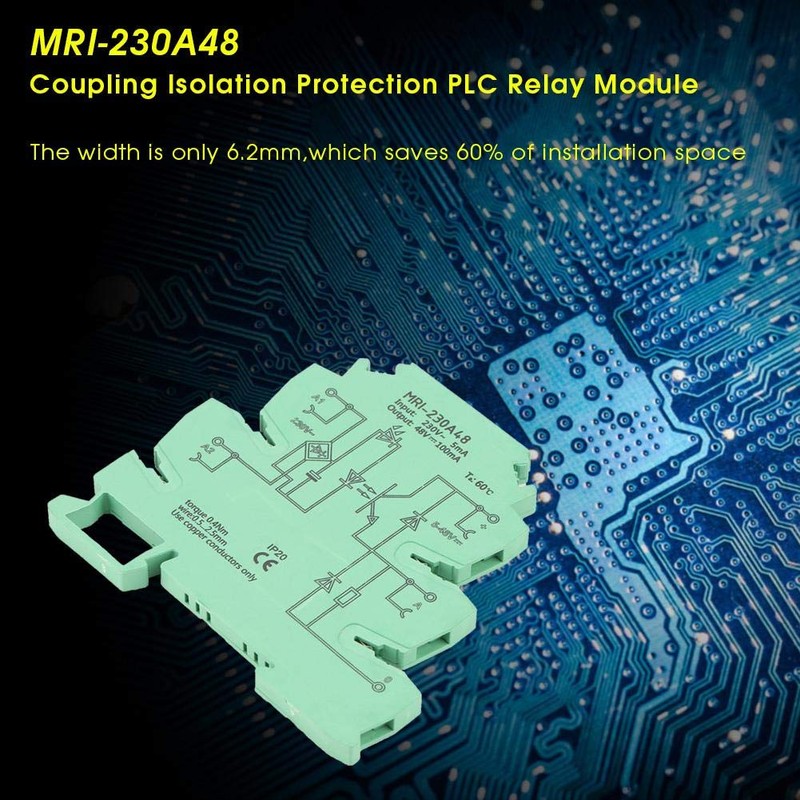 Optocoupler PLC Relay Ultra Thin 6.2mm Relay Module Input 230VAC