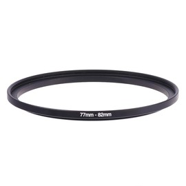 Camera Lens Filter, 77mm to 82mm Step Up Ring Adapter, Camera Lens Adapters & Converters for Digital DSLR SLR Camera, Black