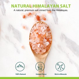 Soeos Himalayan Pink Salt Coarse Grain 32 oz (2 Pound), Non-GMO, Pink Himalayan Sea Salt, Salt for Grinder Refill, Unrefined, Natural, Gourmet Cooking & Seasoning Salt