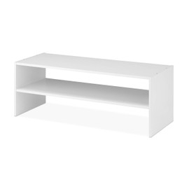 Whitmor Stackable 31" Extra Wide 2-Shelf Storage Organizer, White