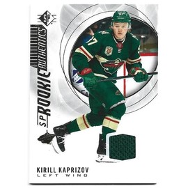 2020-21 Upper Deck SP Hockey #129 Kirill Kaprizov Rookie Card RC Jersey Parallel Hockey Card