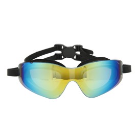 Swimming Goggles Anti Fog No Leaking Silica Gel Swim Glasses with PC Mirror for Men and Women Black