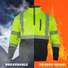 FONIRRA High Visibility Safety Sweatshirt ANSI Class 3 Fleece 1/4