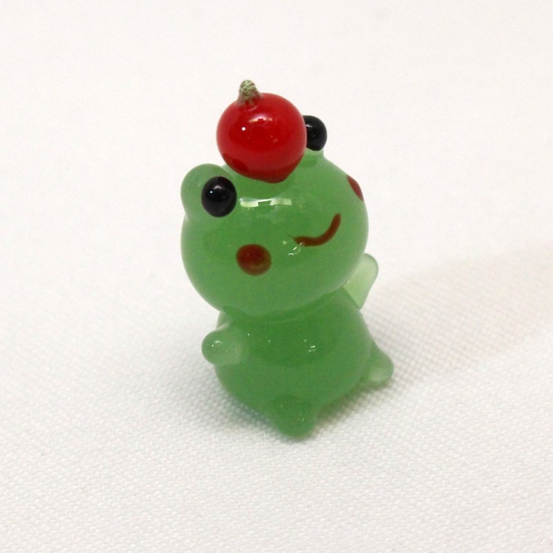 Cute Handmade Glassware Apple Frog