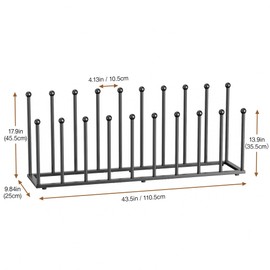 pickpiff Free Standing Shoe Racks - Black Metal Boot Rack Organizer Tall Boots for Dorm Room, Closet, Entryway, Bedroom, Patio Outdoor, Hallway, Black, Shoe Storage Fit for 10 Pairs