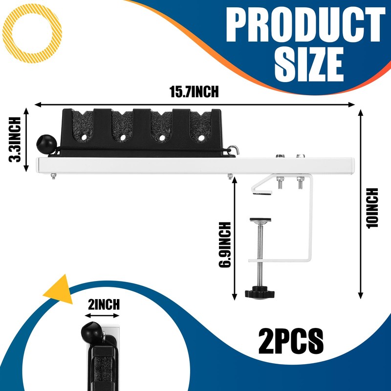 Seenelling 2 Pcs Truck Bed Fishing Rod Holder Fishing Pole