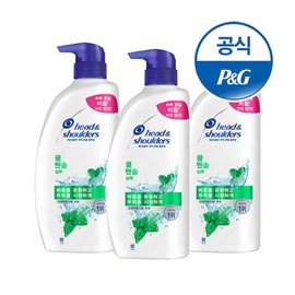 Head & Shoulders Cool Menthol Shampoo 850ml x 3 + Mini Shampoo x 2 S2482 / 헤드앤숄더 쿨멘솔 샴푸850ml 3개 + 미니샴푸 2개S2482