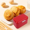 Retro Metal Bread Box for Kitchen Counter - Large Capacity