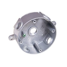Topaz TOPWRB1550W 3/4" 5-Hole 4" Round Weatherproof Box, Gray