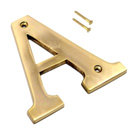 eSplanade Brass House Hotel Door Name - Wall Door Plaque Alphabet Letter "A" - 4" Inches