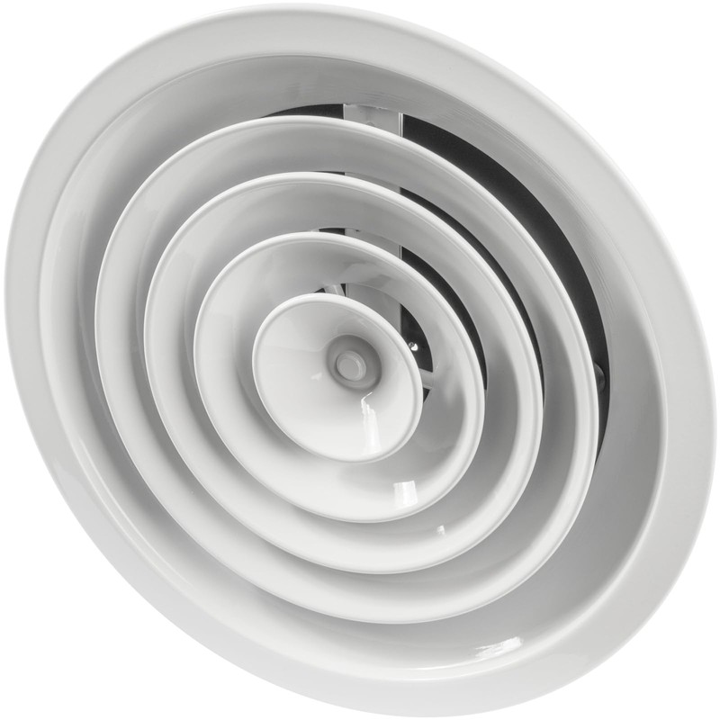 Repa Market 10 Inch (Neck) Round Aluminum Ceiling Diffuser/White Powder