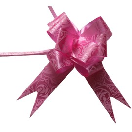 Pull Bows for Gifts Wrapping 30MM Pink Ribbon Bows Present Wrapping Bows Pompom Gift Bows Wreath Making Crafting Wedding Basket Flower Bouquets Pack of 10.