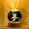AOFEGRLT 3D Laser Etched Eagle Crystal Ball, Eagle Statue Decor
