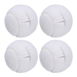 sourcing map 4 Pcs Precut Walkers Tennis Balls, Universal Precut Glide Balls Walkers Accessories Glides for Furniture Legs and Floor Protection, White