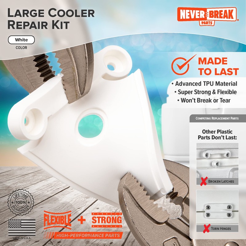 NeverBreak Parts - Igloo Cooler Replacement Parts - Large White