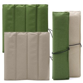 Aimeke Pack of 2 Seat Cushion Outdoor Thermal Seat Mat Foldable Seat Pad Waterproof for Picnic Outdoor Hiking Camping (Khaki/Army Green)