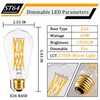 CREATE BRIGHT Vintage ST64 16W Dimmable Led Edison Bulbs 2700K