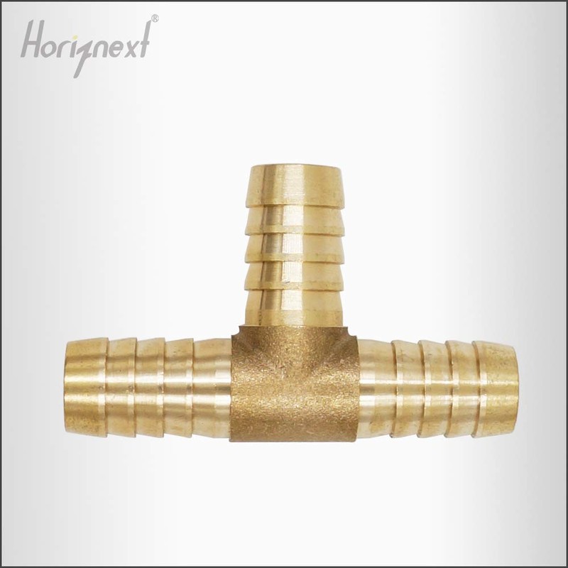 Horiznext Brass Hose Splicer Fitting, Tee, 1/2" x 1/2" x