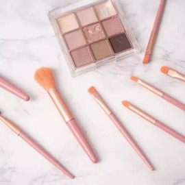 Gold Smile [골드스마일]bns 파스텔 휴대용 메이크업 화장 브러쉬 8종 세트 [Gold Smile] BNS Pastel Portable Makeup Brush Set 8 Pieces [01_Pink]